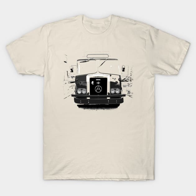 Atkinson Borderer classic 1970s heavy lorry monochrome T-Shirt by soitwouldseem